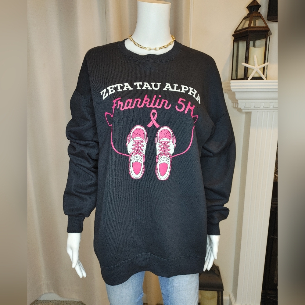 Hanes Ecosmart ZETA TAU ALPHA Sweatshirt, Black L